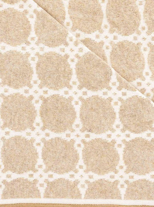 💕 Zwillingsherz Dreieckstuch "High Class" Baumwolle Beige