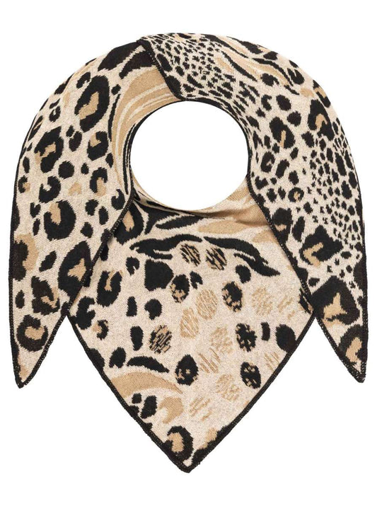 💕 Zwillingsherz Dreieckstuch "Wild Life" Baumwolle Beige