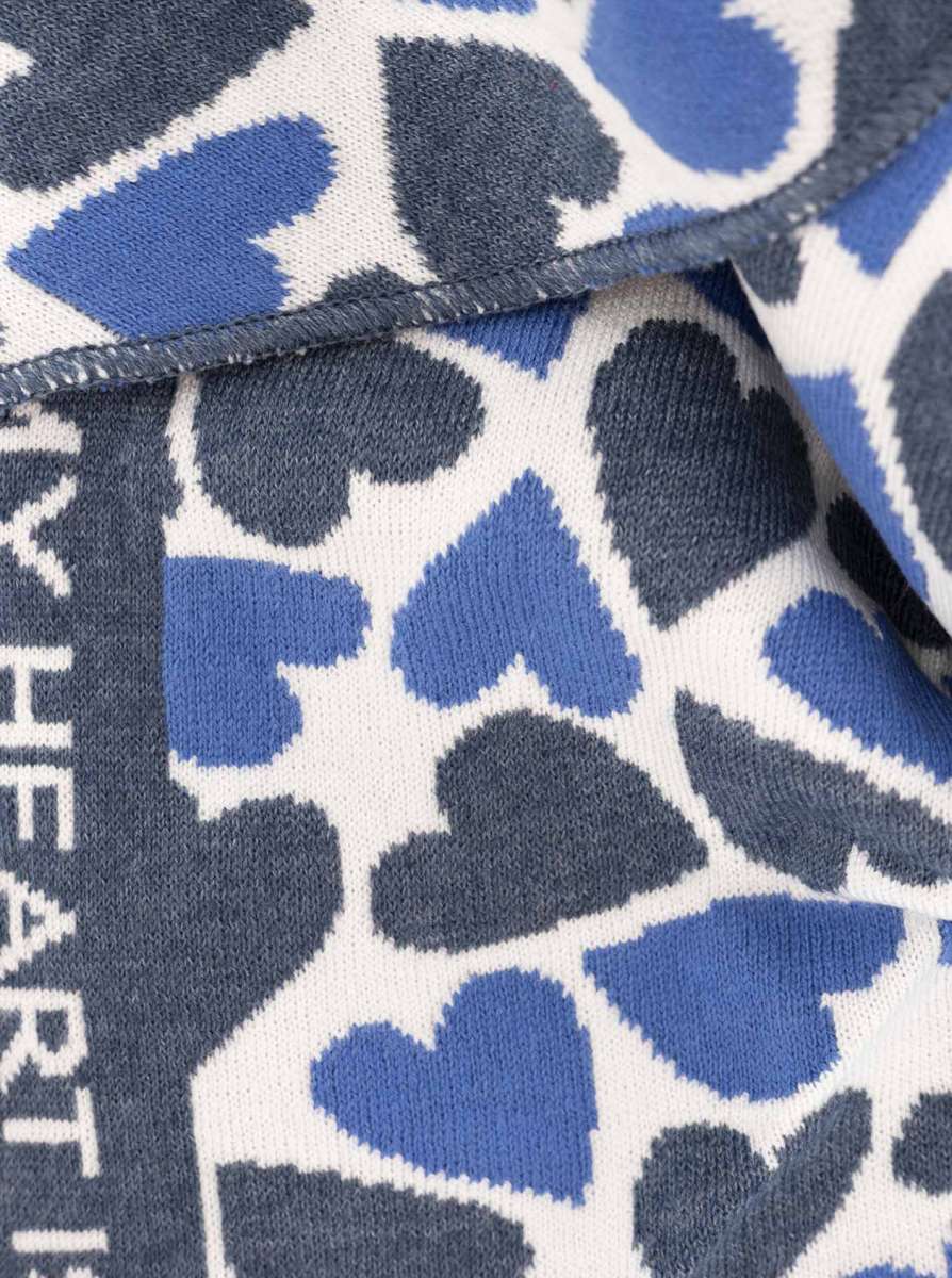 💕 Zwillingsherz Dreieckstuch "My Heart" Baumwolle Jeans