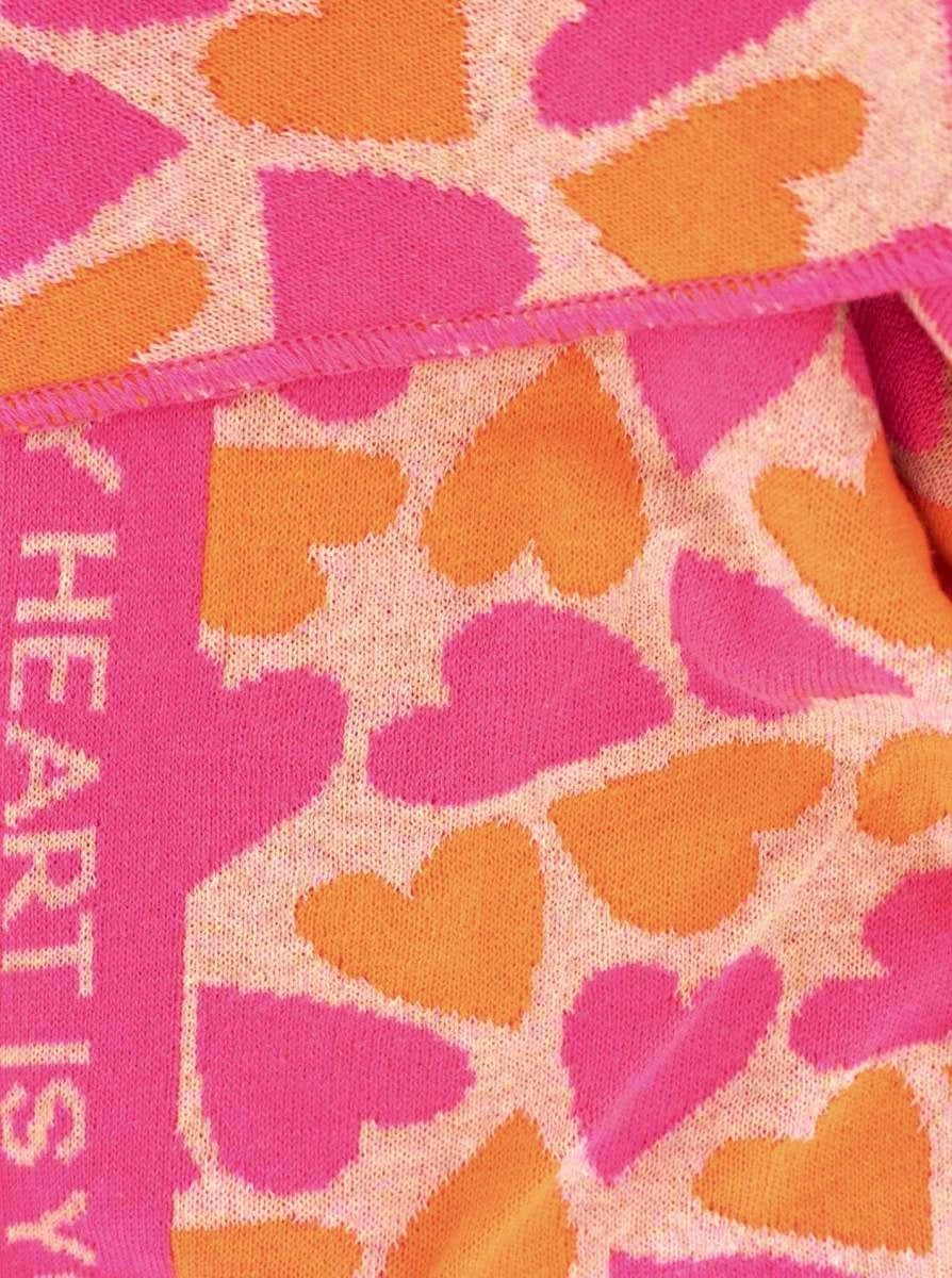 💕 Zwillingsherz Dreieckstuch "My Heart" Baumwolle Pink
