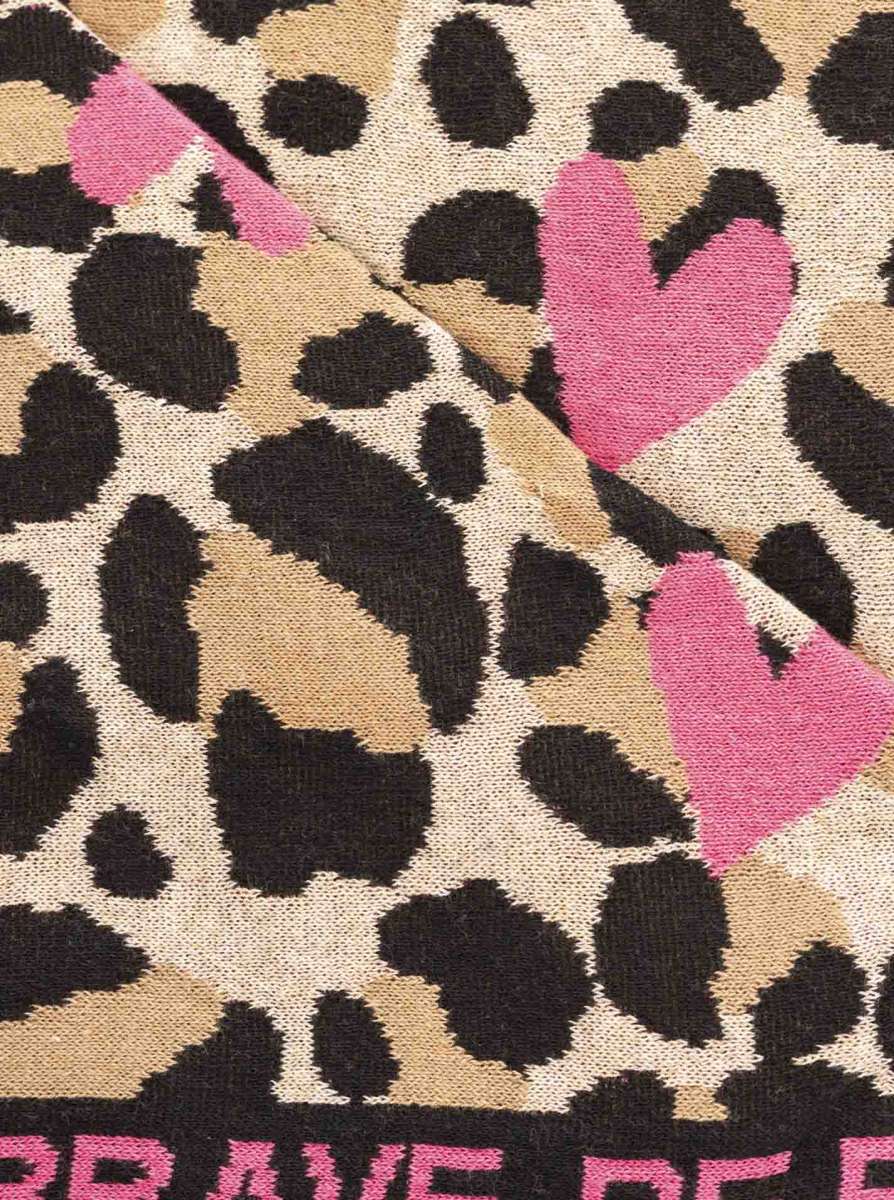 💕 Zwillingsherz Dreieckstuch "Be Brave" Baumwolle Beige