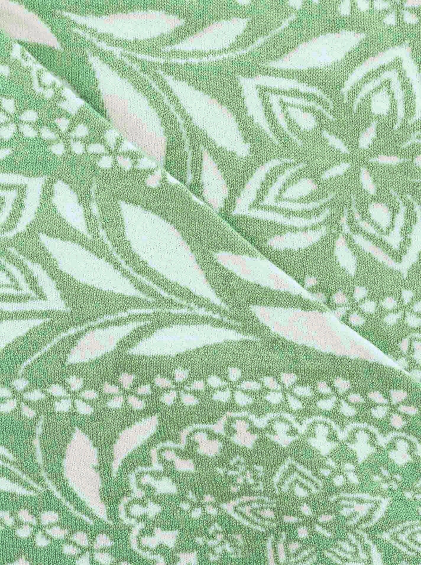 💕 Zwillingsherz Dreieckstuch "Paisley Blätter" Salbei