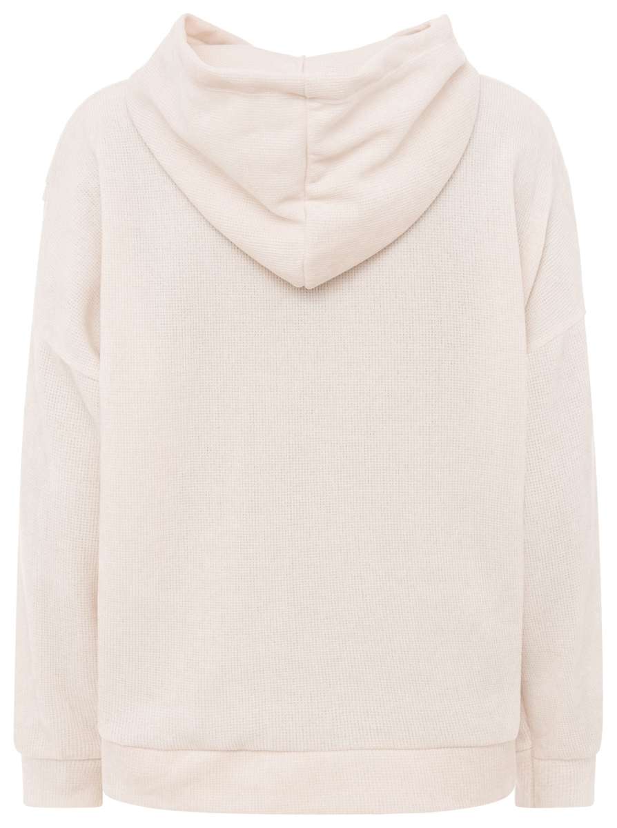 Zwillingsherz Hoodie Kord "Soft Touch" Hellbeige
