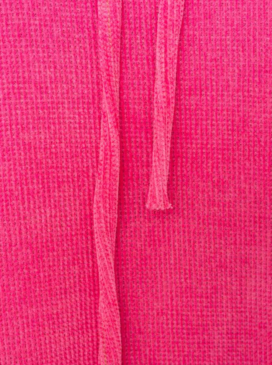 Zwillingsherz Hoodie Kord "Soft Touch" Neonpink