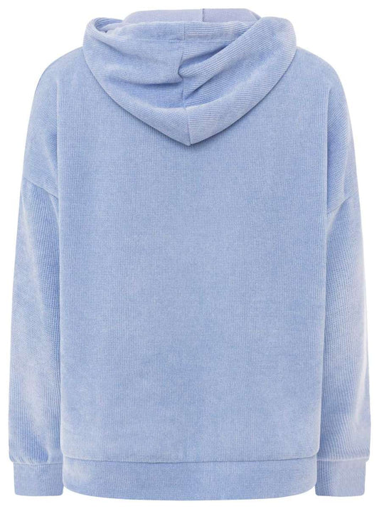 Zwillingsherz Hoodie Kord "Soft Touch" Hellblau