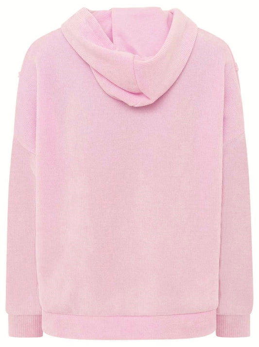 Zwillingsherz Hoodie Kord "Soft Touch" Rosa