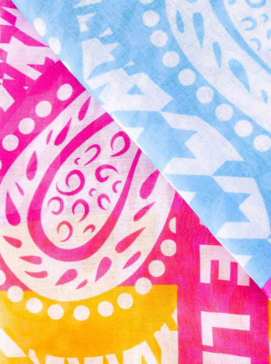 💕 Zwillingsherz Tuch "Mustermix Positiv Life" Multi