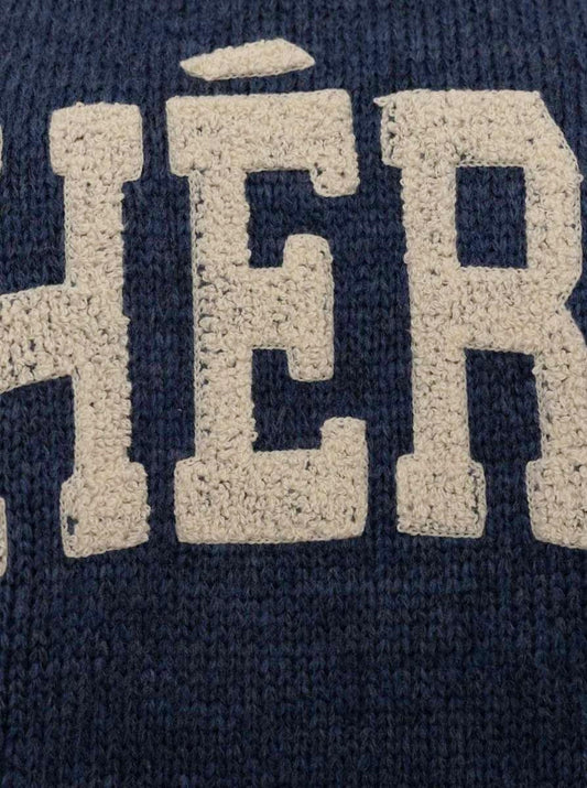 💕 Zwillingsherz Pullover "Cherie" Wollmix Marine