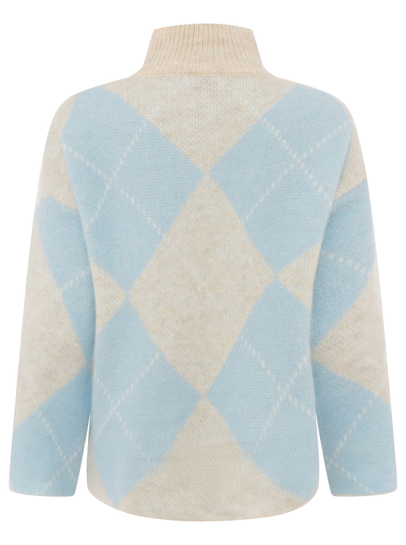 đź’• Zwillingsherz Rollkragenpullover "Argyll" Hellblau