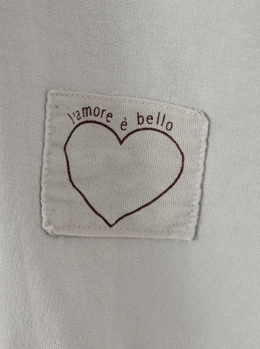 đź’• Zwillingsherz Langarm Shirt "Uni Herz" BW Baumwolle Hellgrau