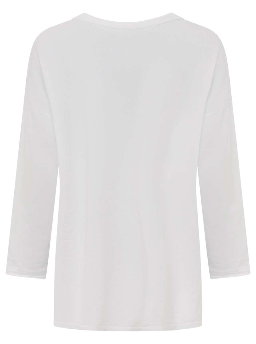 💕 Zwillingsherz Langarm Shirt "Uni Herz" BW Baumwolle Weiß