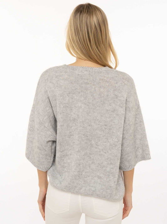 💕 Zwillingsherz Pullover "Boxy" Hellgrau