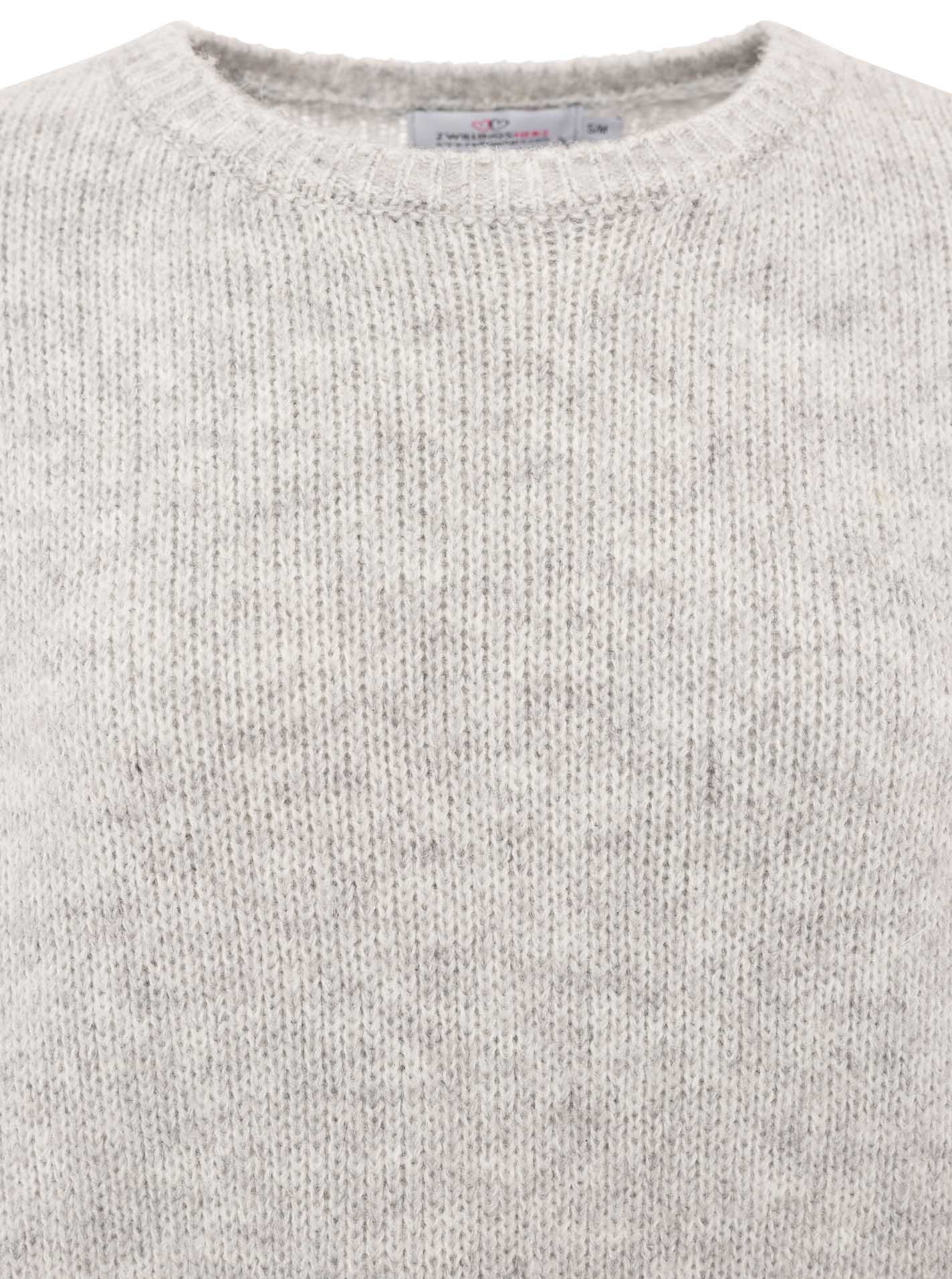 đź’• Zwillingsherz Pullover "Boxy" Hellgrau