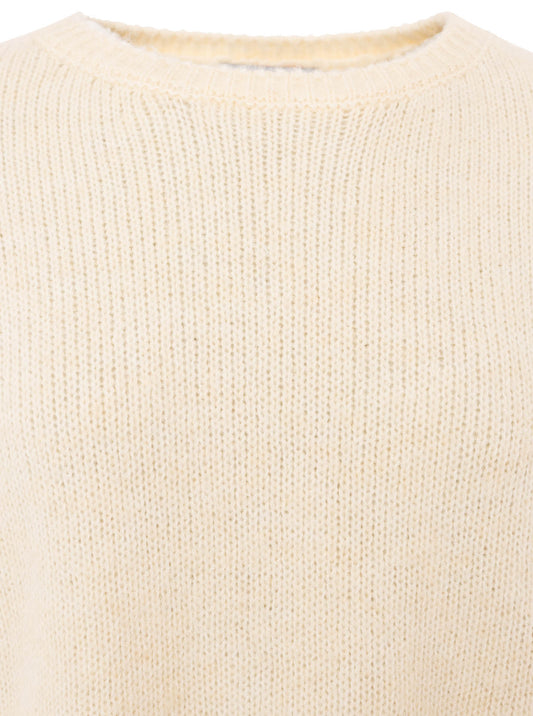 💕 Zwillingsherz Pullover "Boxy" Wollweiß