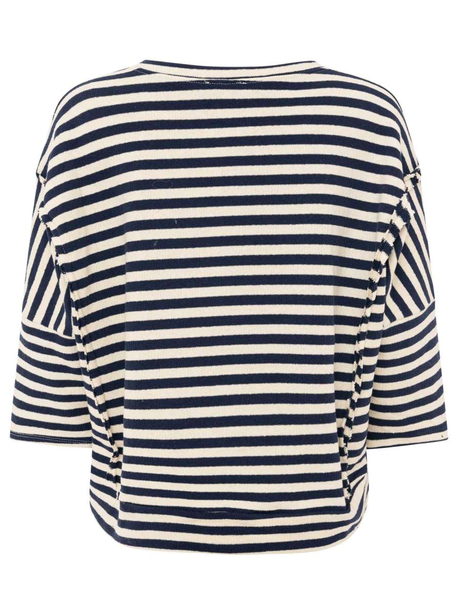 đź’• Zwillingsherz 3/4 Arm Shirt "More Amore Por Favore" BW Baumwolle Navy