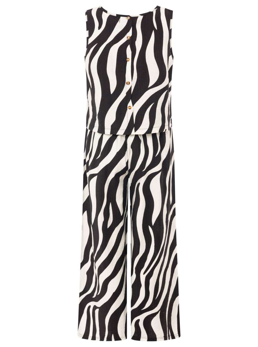 💕 Zwillingsherz Set Hose & Top "Zebra" Schwarz