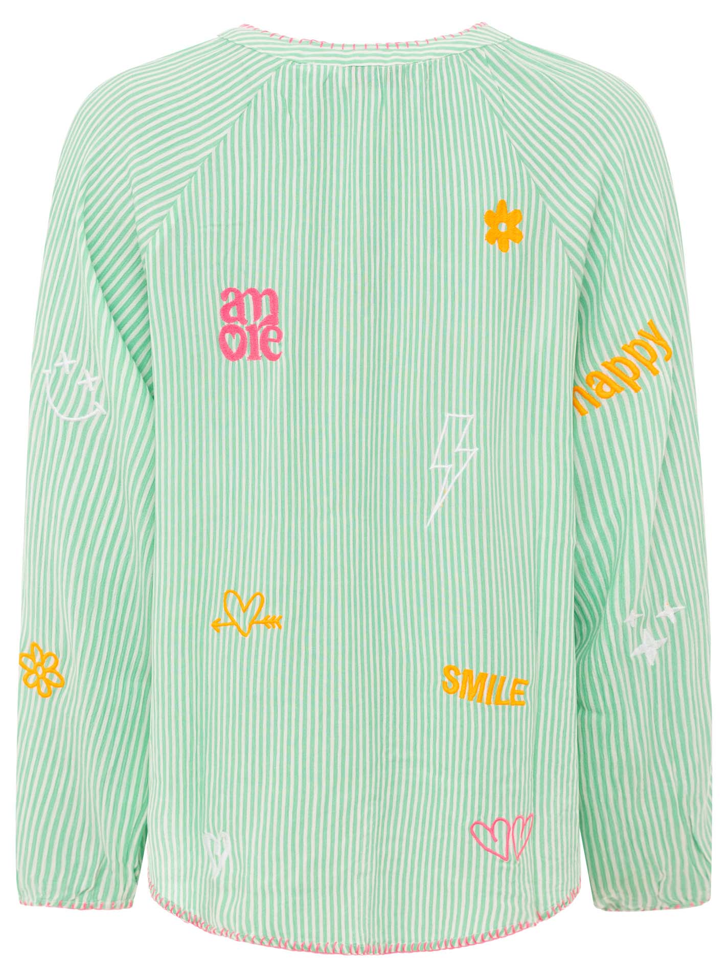 đź’• Zwillingsherz Bluse "Smile Amore" 100 % Viskose GrĂĽn