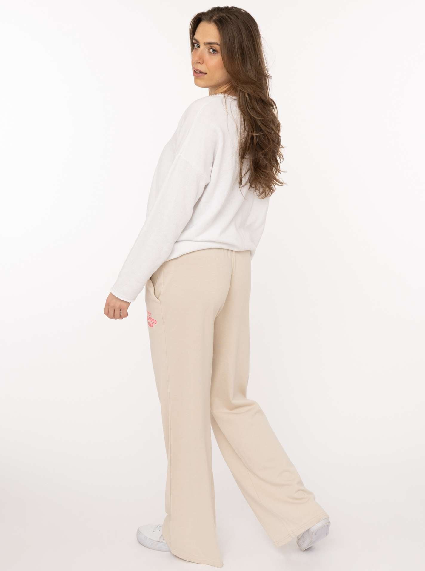 đź’• Zwillingsherz Sweathose "Feel Good Club" Beige