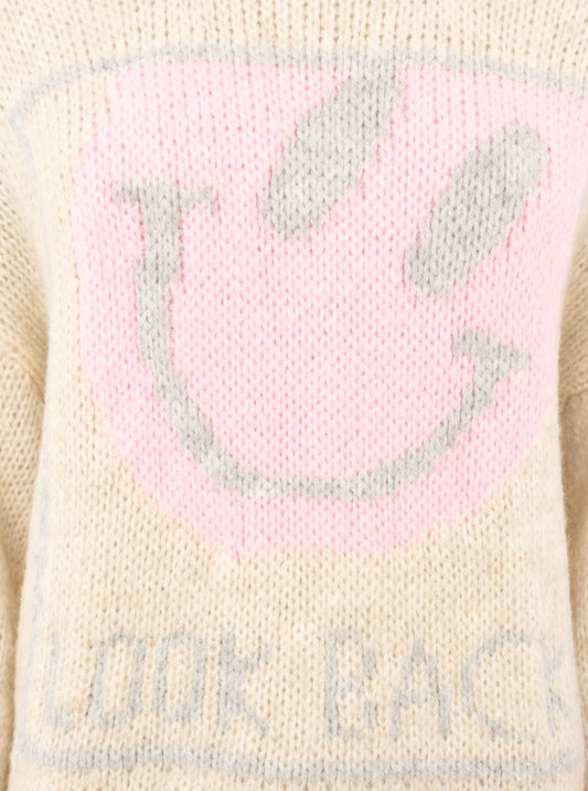 💕 Zwillingsherz Pullover "Look Back" Beige