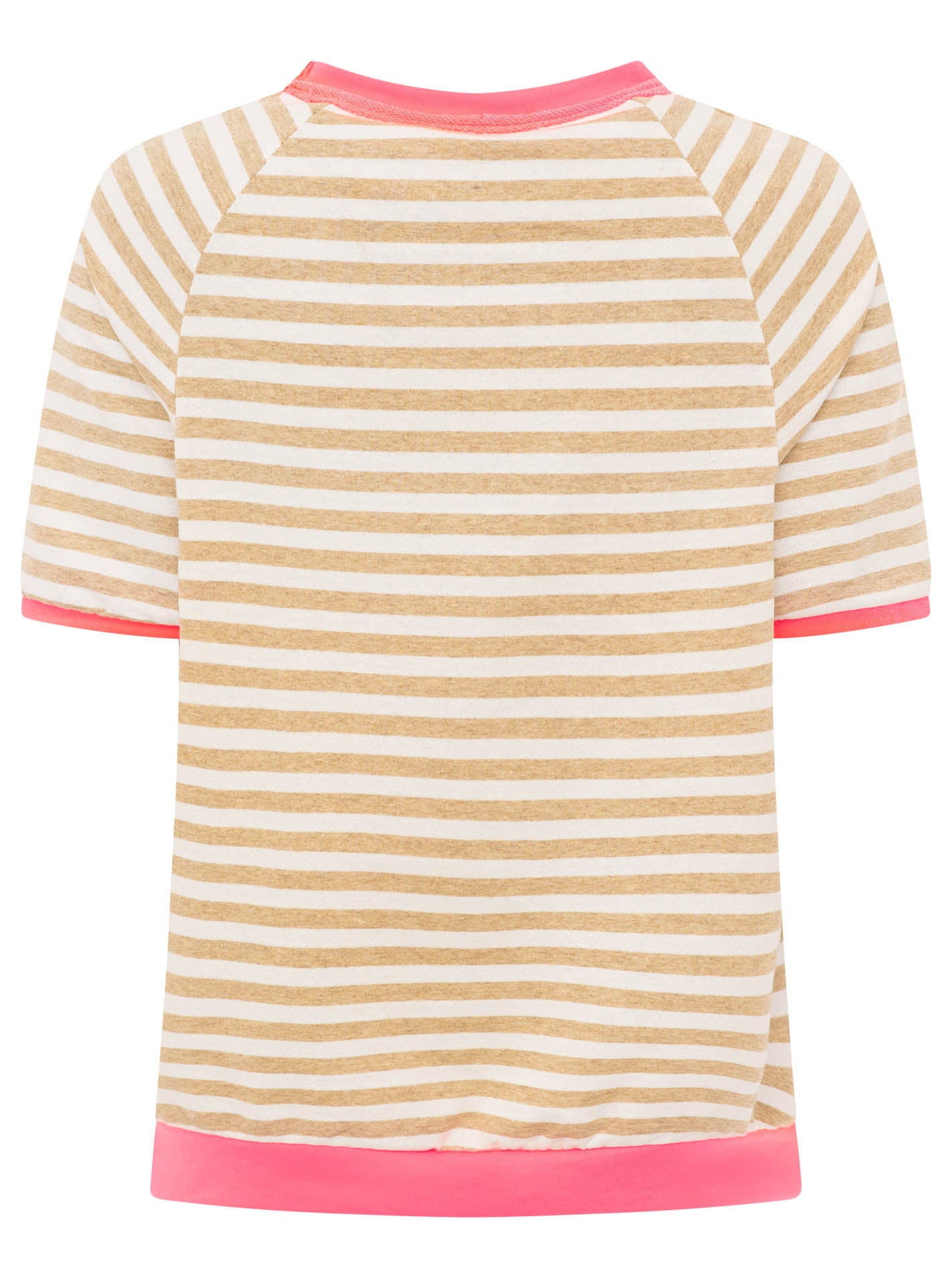 đź’• Zwillingsherz Shirt "Streifen & Herz" Beige