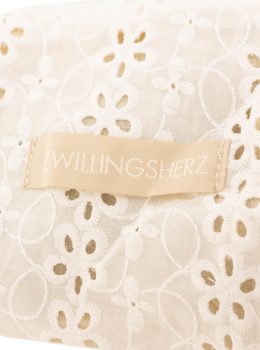 💕 Zwillingsherz Kosmetiktasche "Spitze" Weiß