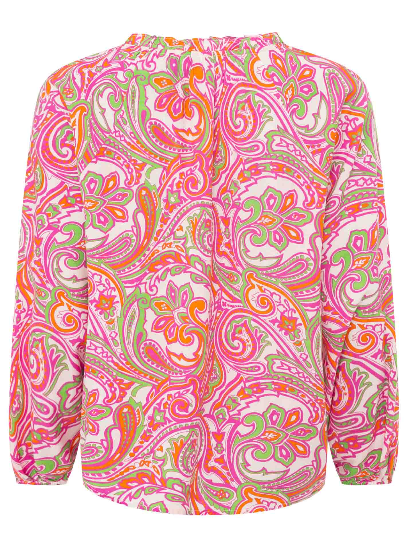 đź’• Zwillingsherz Bluse "Paisley" 100 % Viskose Pink
