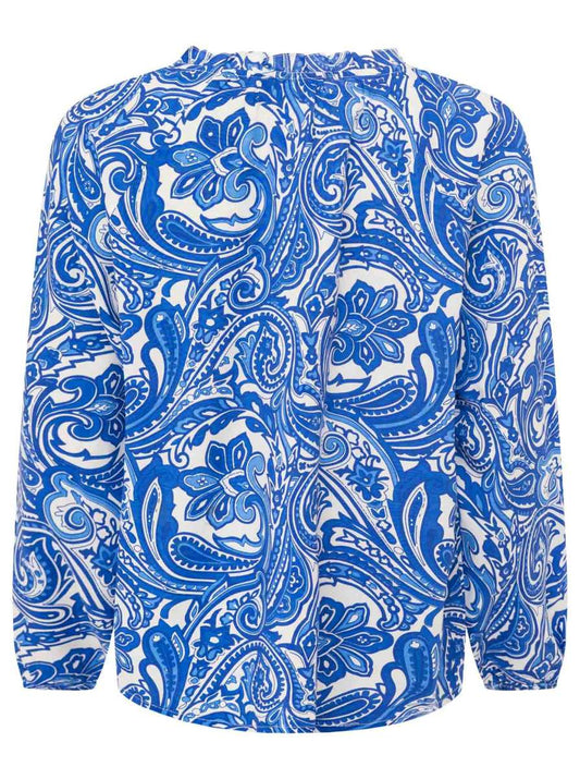 💕 Zwillingsherz Bluse "Paisley" 100 % Viskose Royalblau