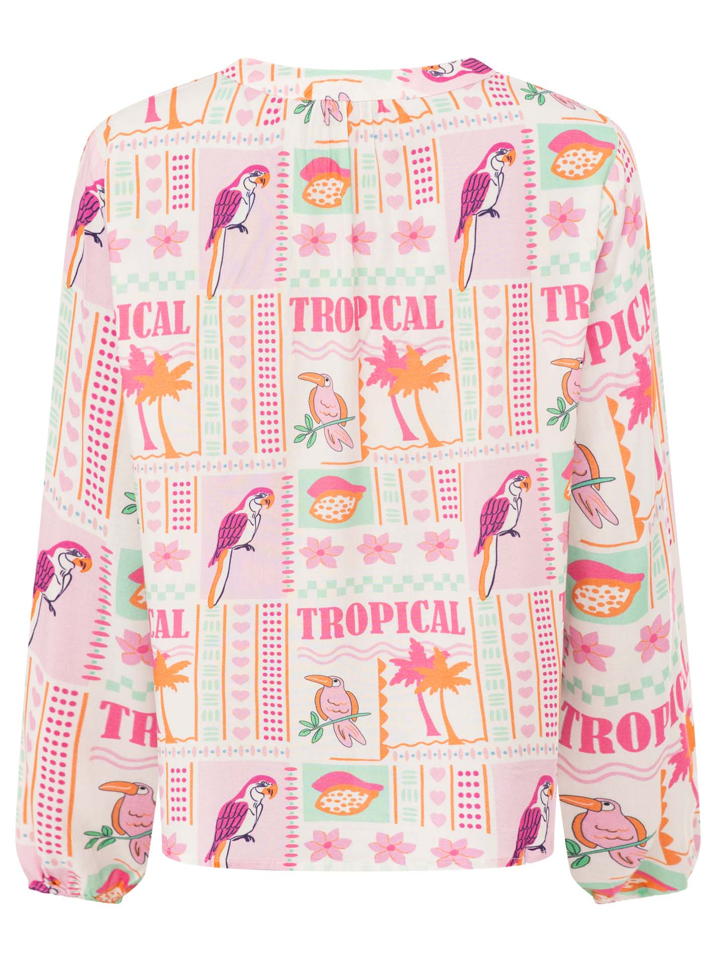 đź’• Zwillingsherz Bluse "Tropical" 100 % Viskose Rosa