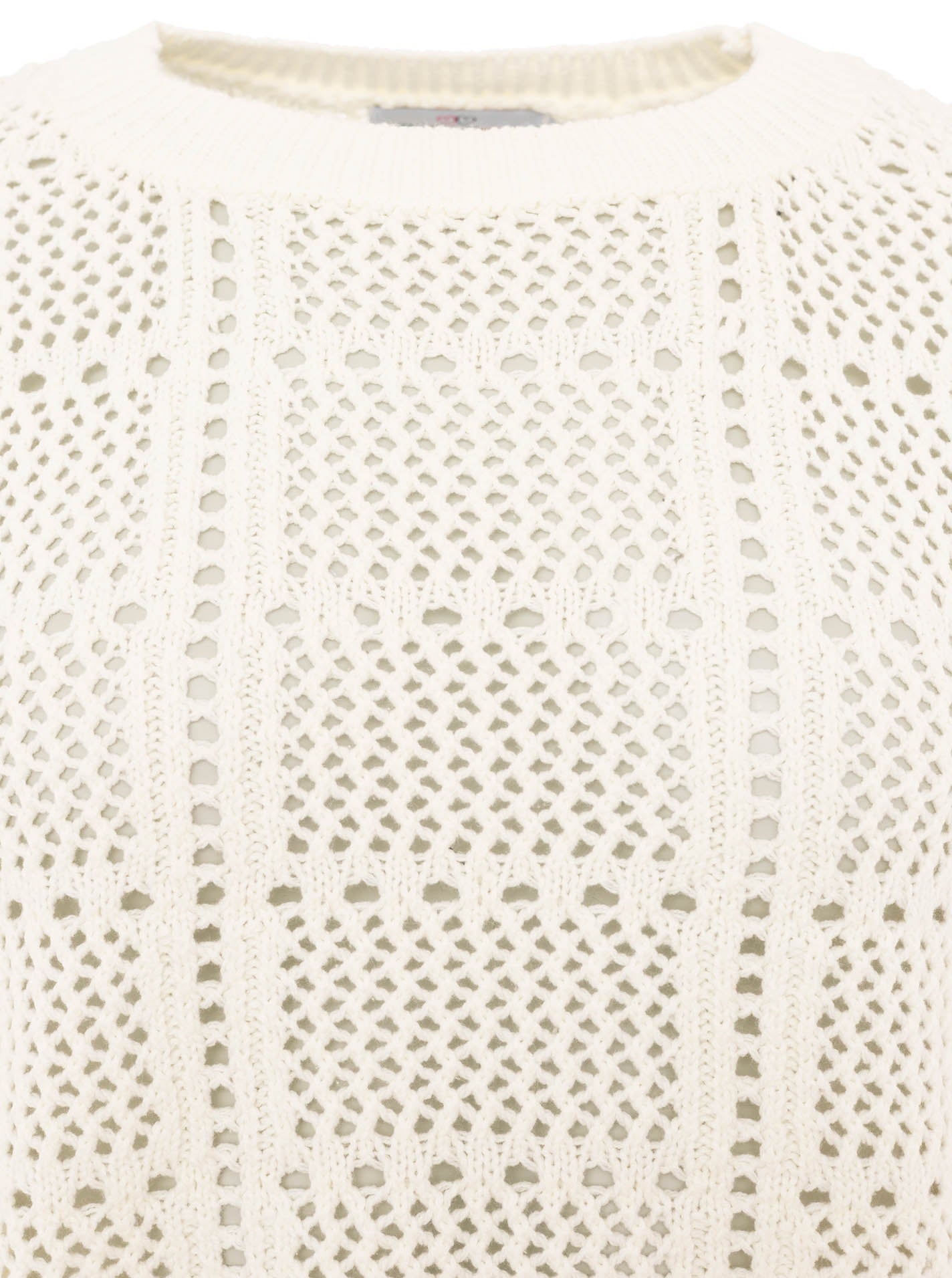 💕 Zwillingsherz Pullover mit Lochstrick Weiß