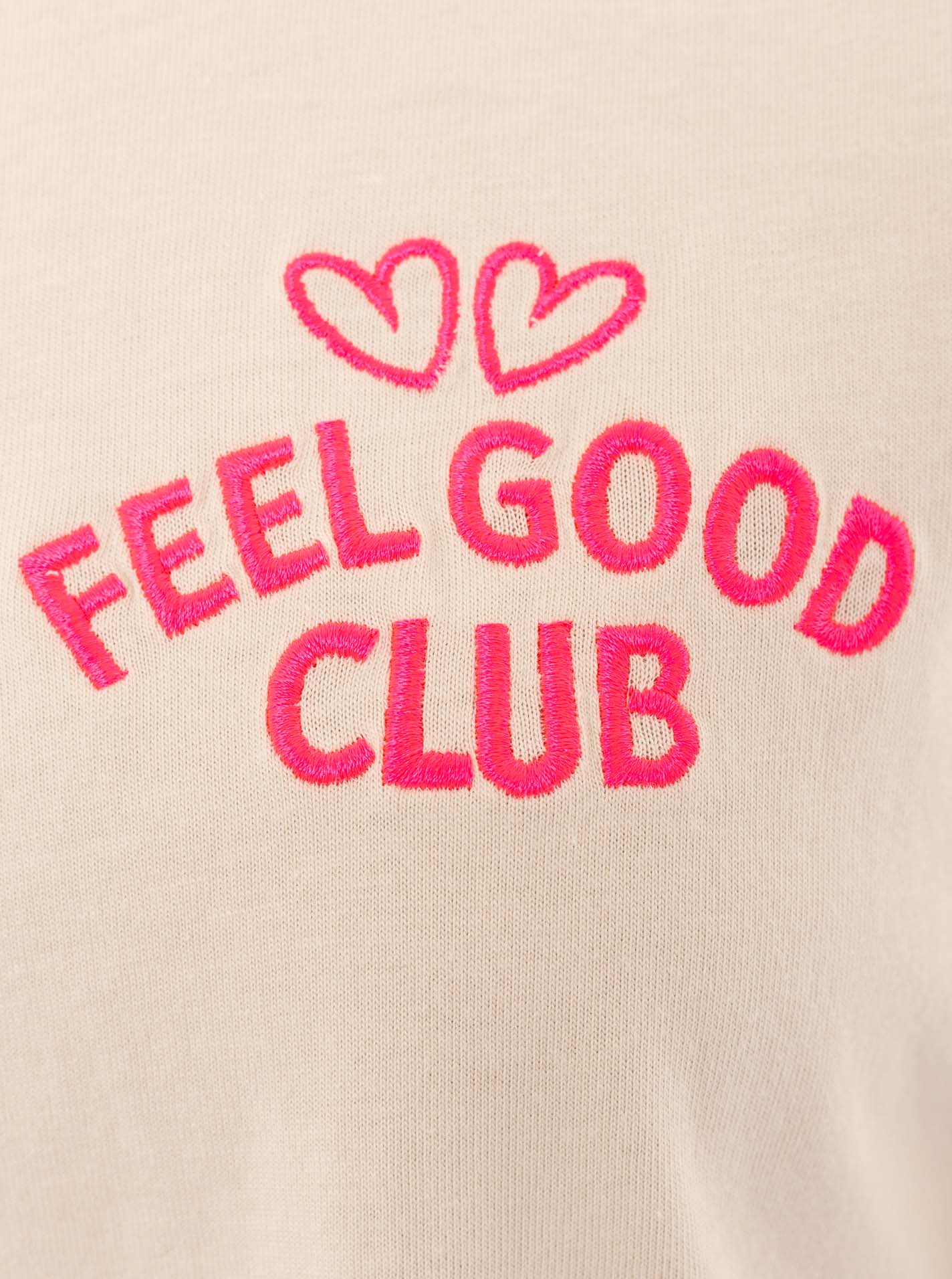 đź’• Zwillingsherz Shirt "Feel Good Club" Beige