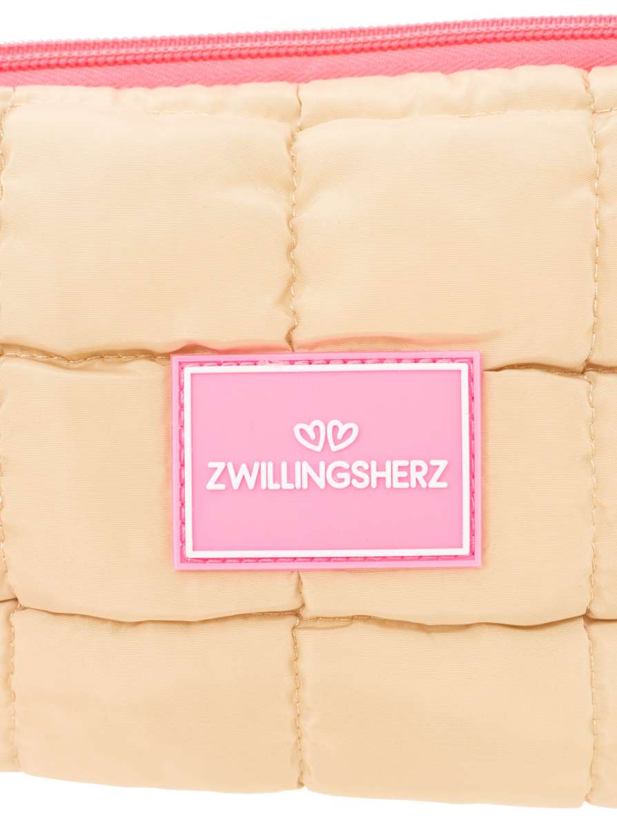 đź’• Zwillingsherz Kosmetiktasche "Uni" Beige