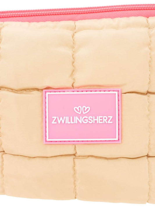 💕 Zwillingsherz Kosmetiktasche "Uni" Beige