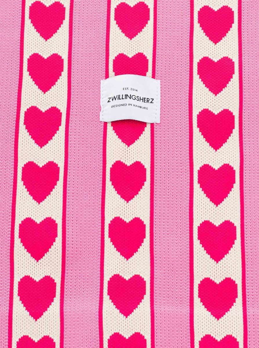 💕 Zwillingsherz Shopper "Herzen" Pink