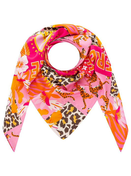 💕 Zwillingsherz Dreieckstuch "Leo Jungle" Orange