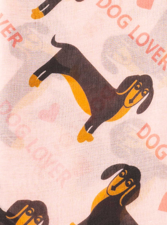 💕 Zwillingsherz Schal "Dog Lover" Rosa