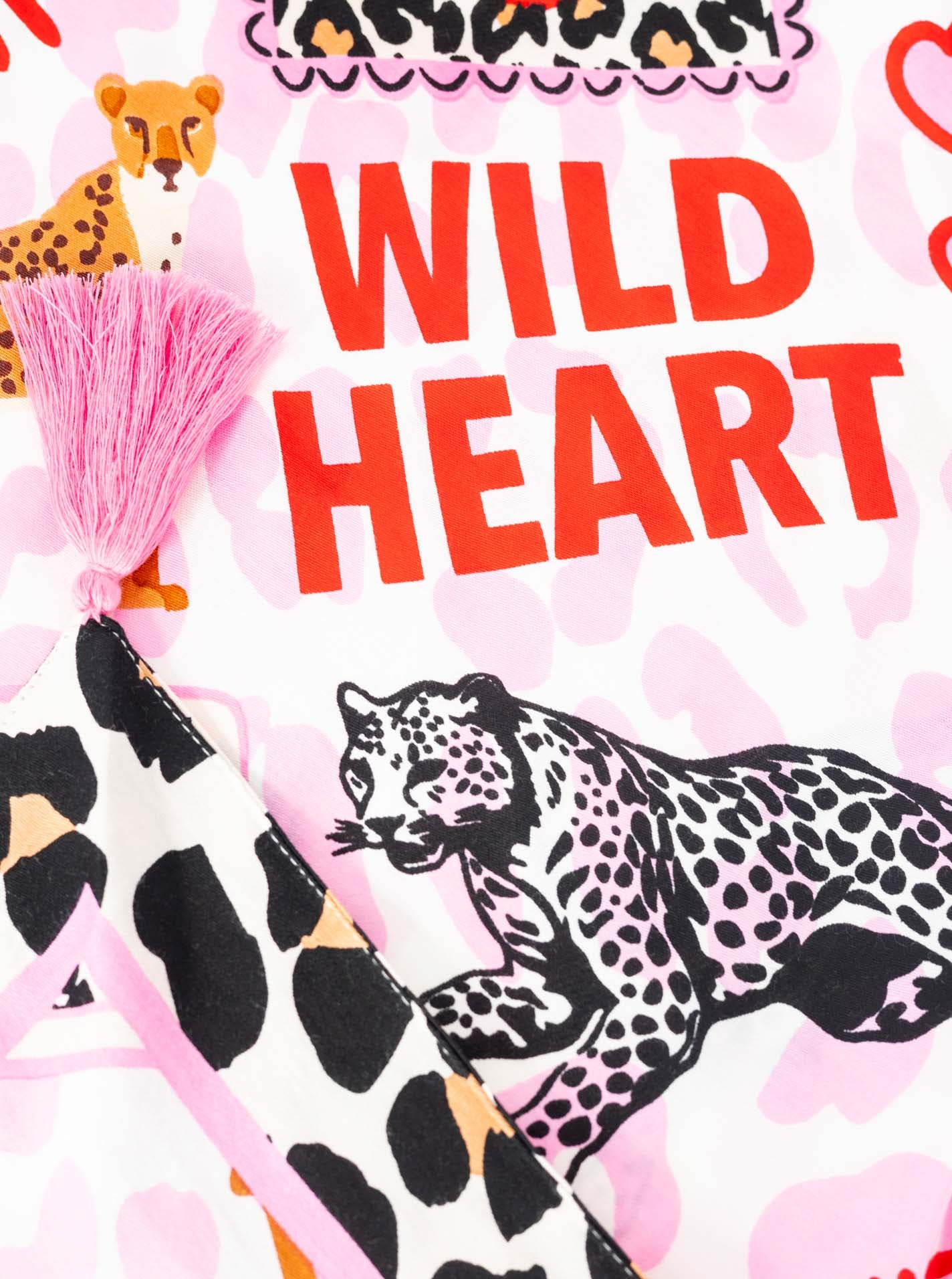 đź’• Zwillingsherz Dreieckstuch "Wild Heart" Organic Bamboo Pink