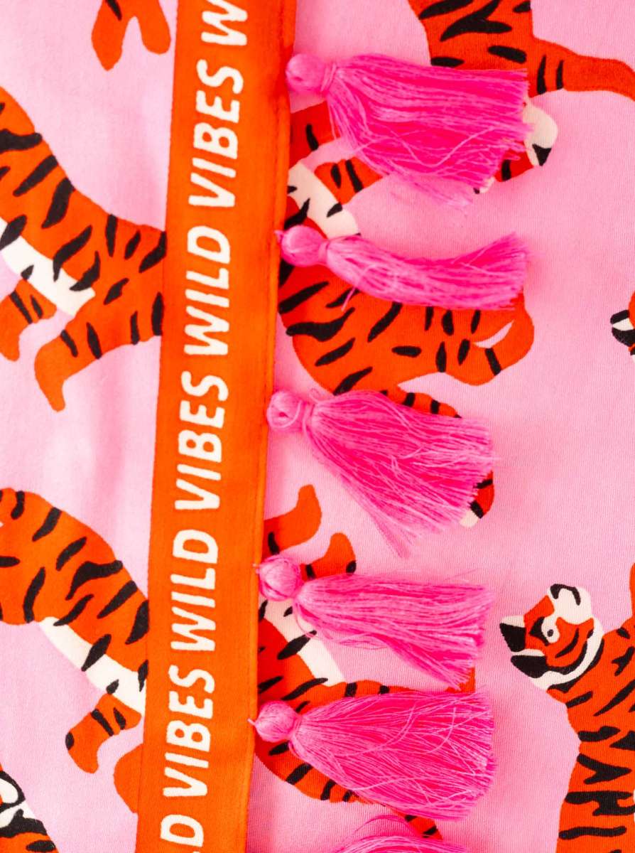 đź’• Zwillingsherz Dreieckstuch "Wild Vibes" Organic Bamboo Pink