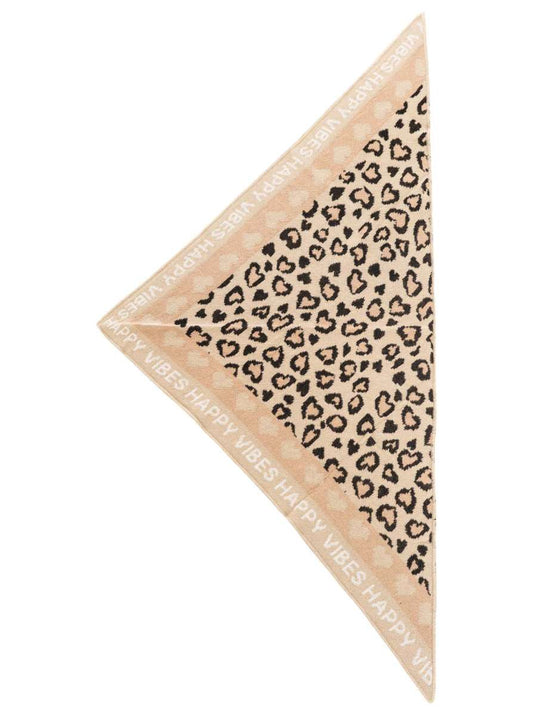 💕 Zwillingsherz Kleines Halstuch BW "Happy Vibes" Beige