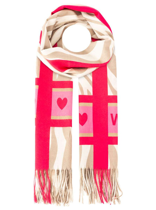 💕 Zwillingsherz Schal "Wild Zebra" Beige