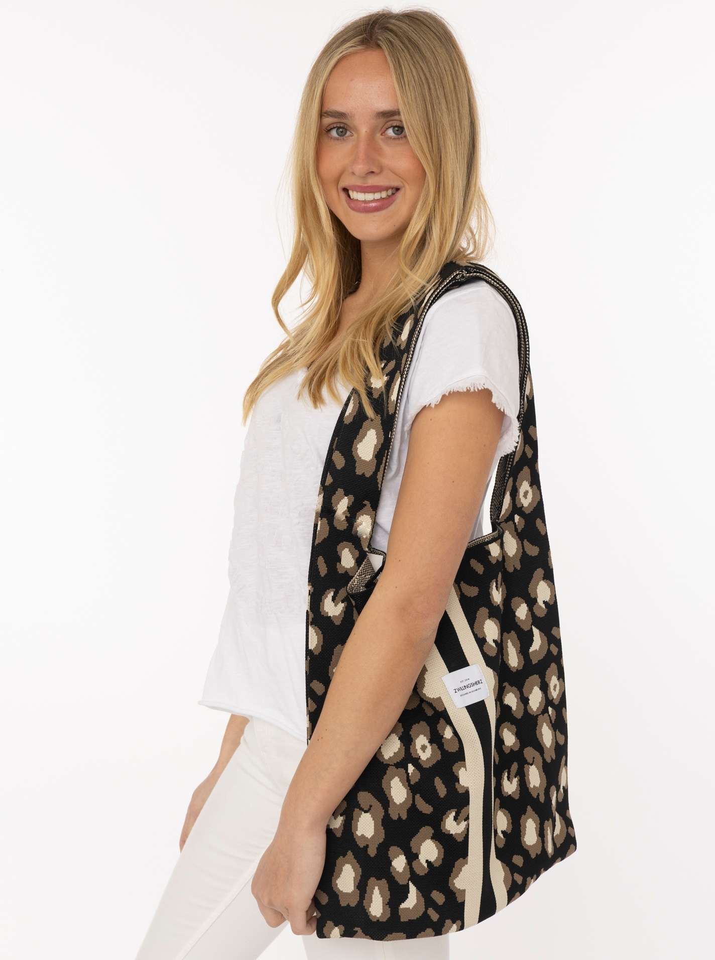 💕 Zwillingsherz Shopper "Summer Leo" Schwarz