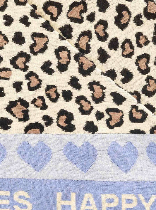 💕 Zwillingsherz Dreieckstuch "Micha" Baumwolle Blau