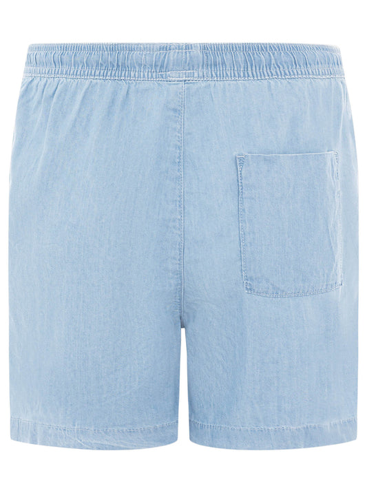 💕 Zwillingsherz Shorts aus Lyocell Hellblau