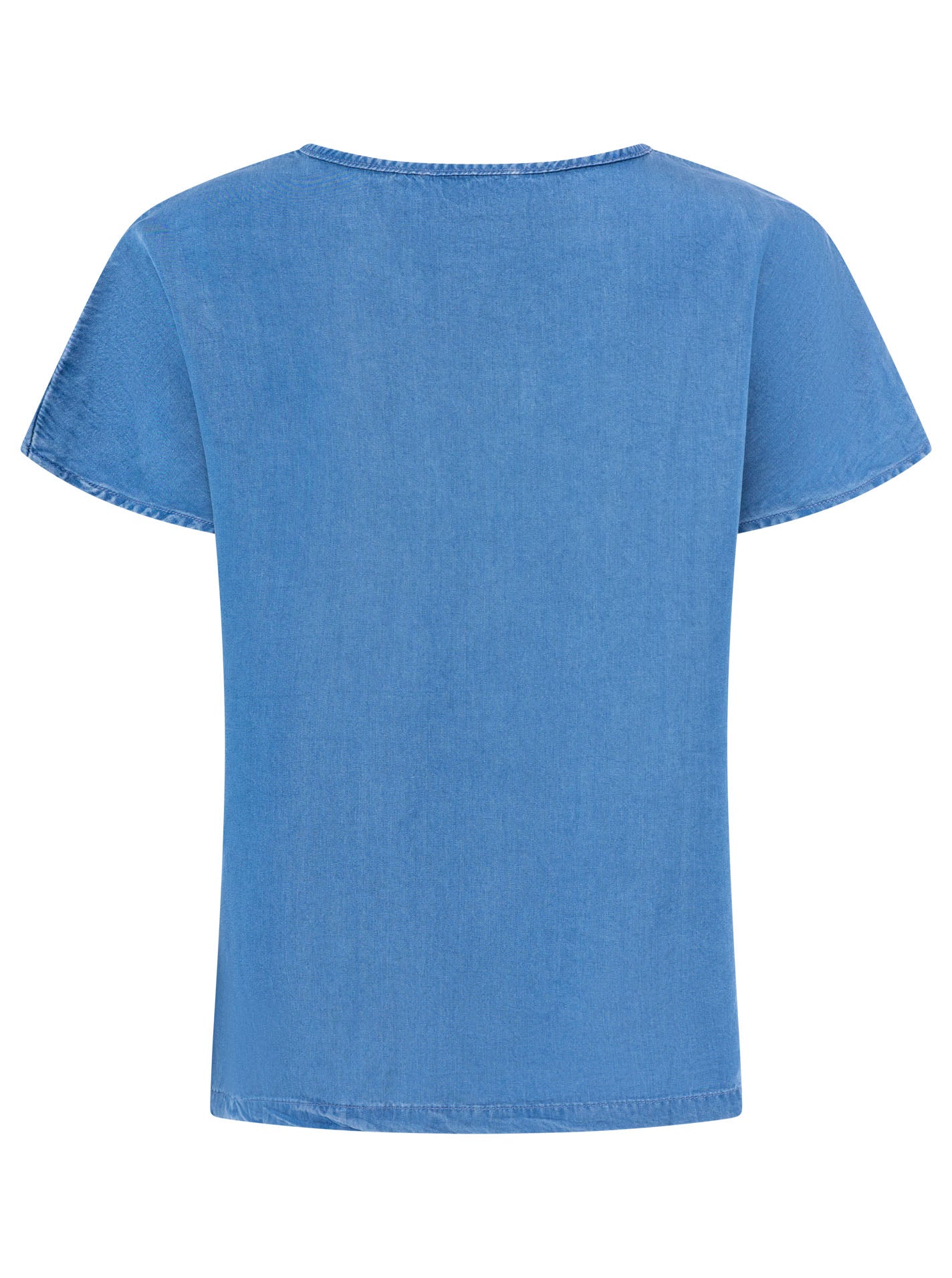 đź’• Zwillingsherz Kurzarshirt aus Lyocell Mittellblau