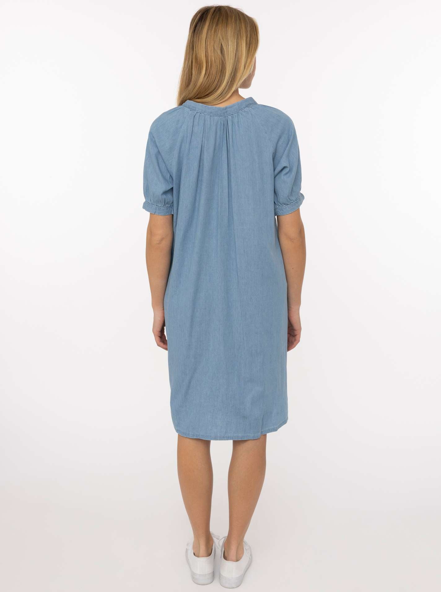 đź’• Zwillingsherz Blusenkleid aus Lyocell Hellblau