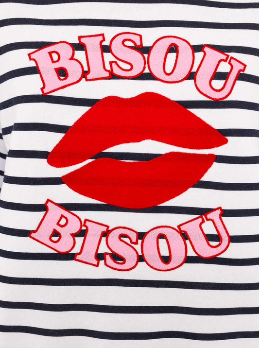 💕 Zwillingsherz Sweatshirt "Bisou" Marine