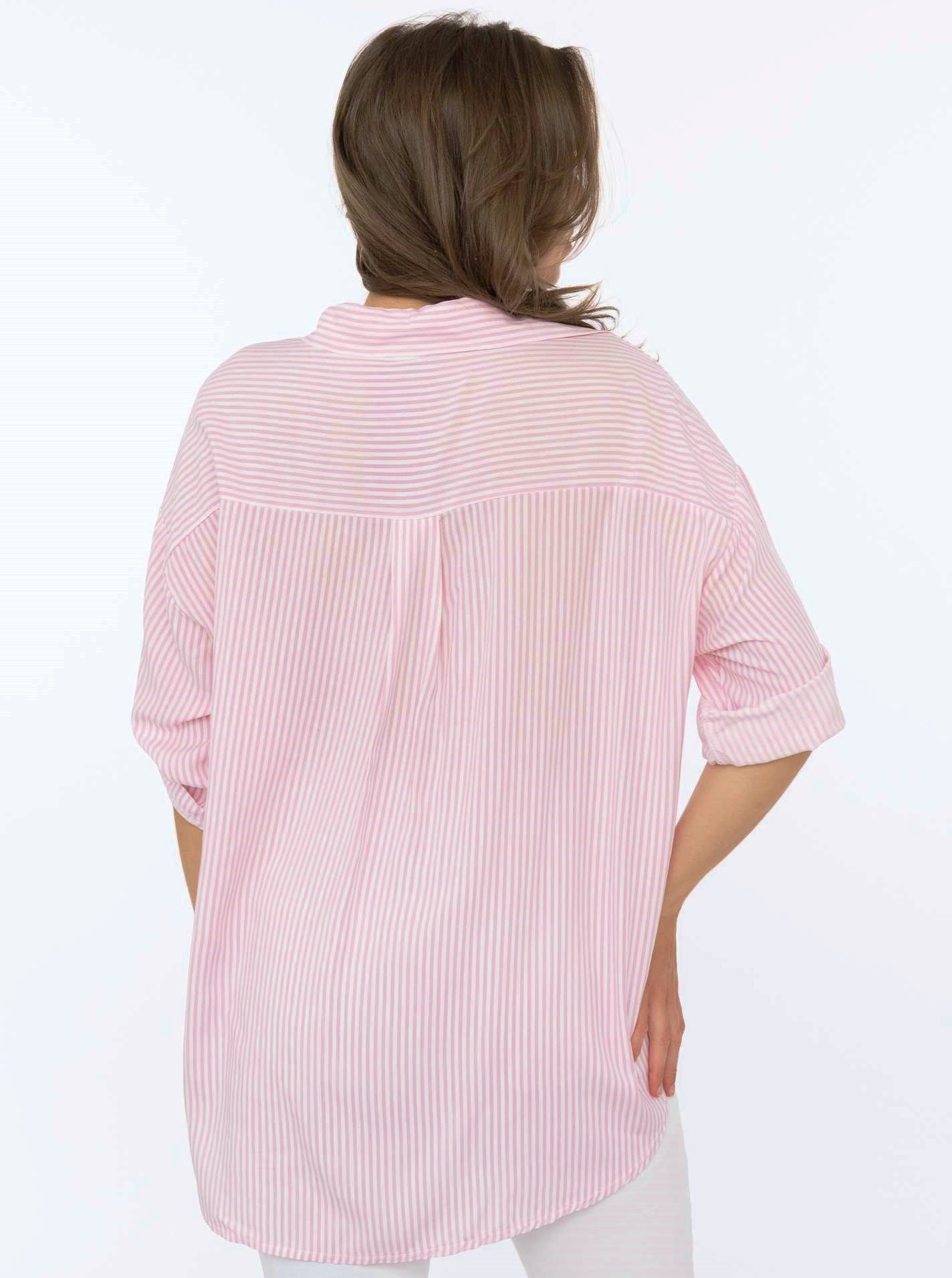 đź’• Zwillingsherz Bluse "Streifen & Herz" Rosa