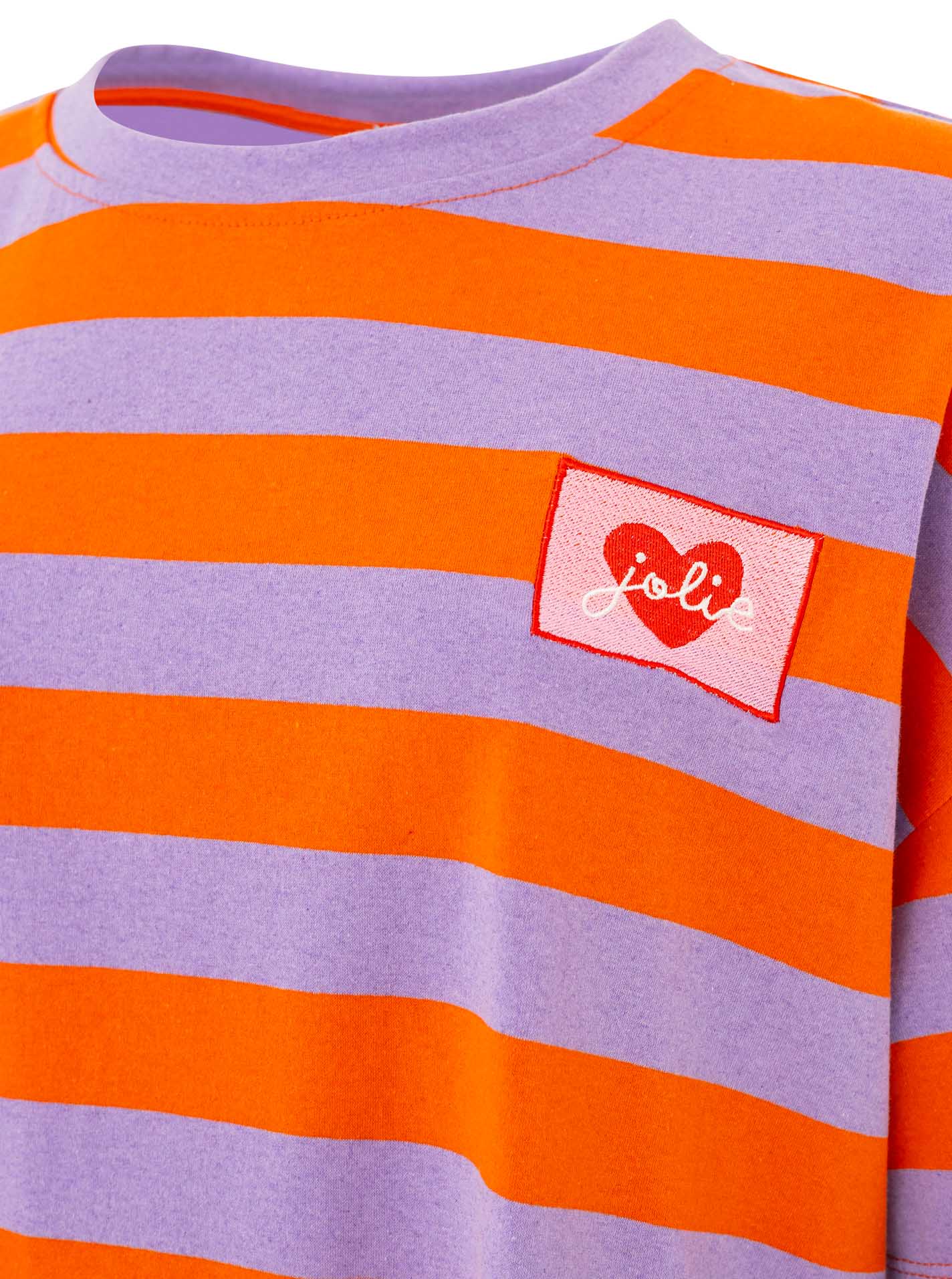 đź’• Zwillingsherz Shirt "Jolie" Lila Orange