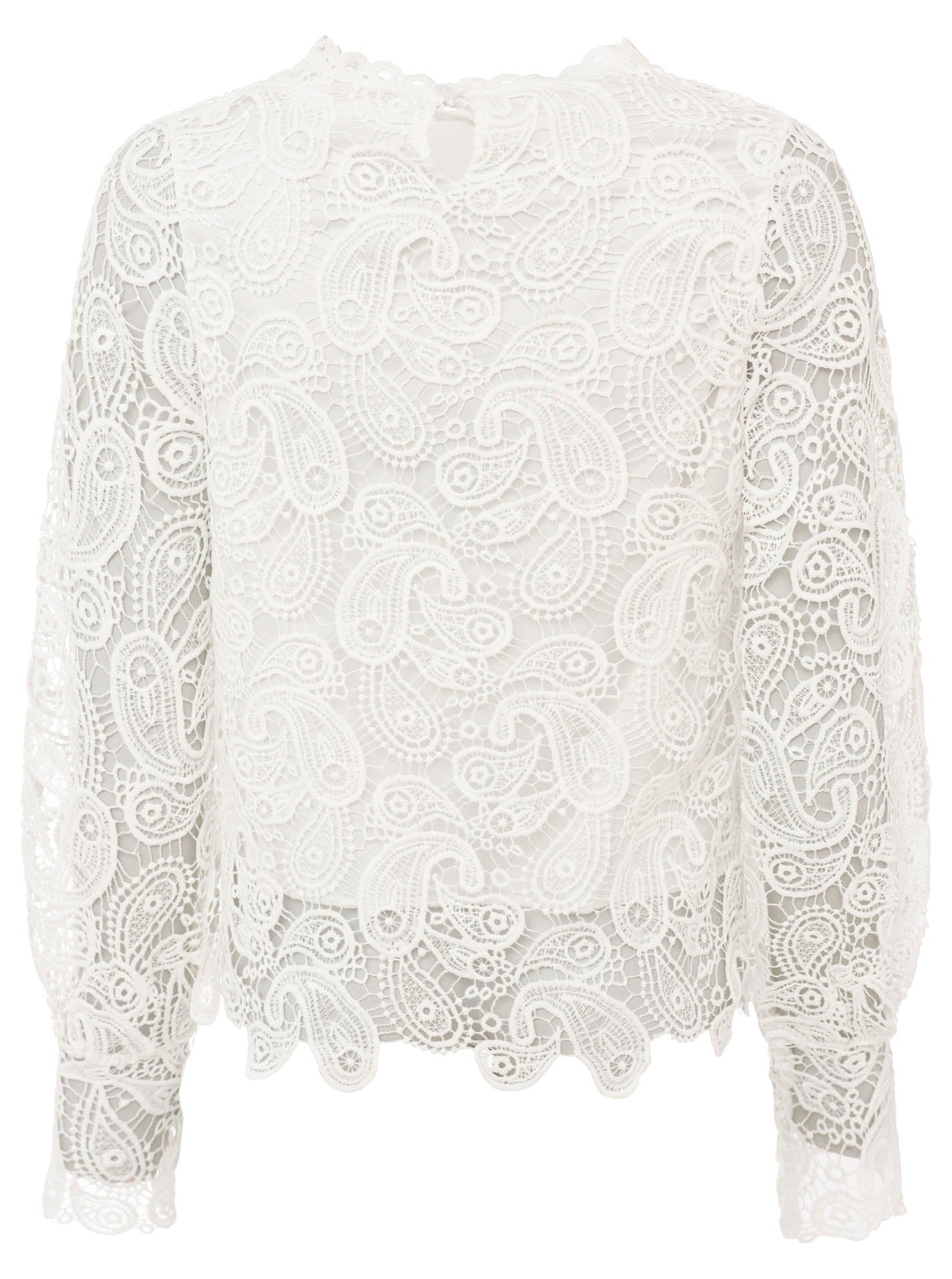 đź’• Zwillingsherz Shirt "Spitze & Paisley" WeiĂź