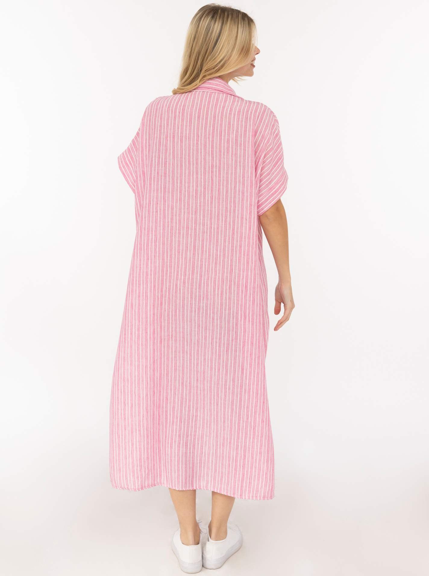 đź’• Zwillingsherz XXL Tunika Leinen Mix "Summer & Sun" Pink