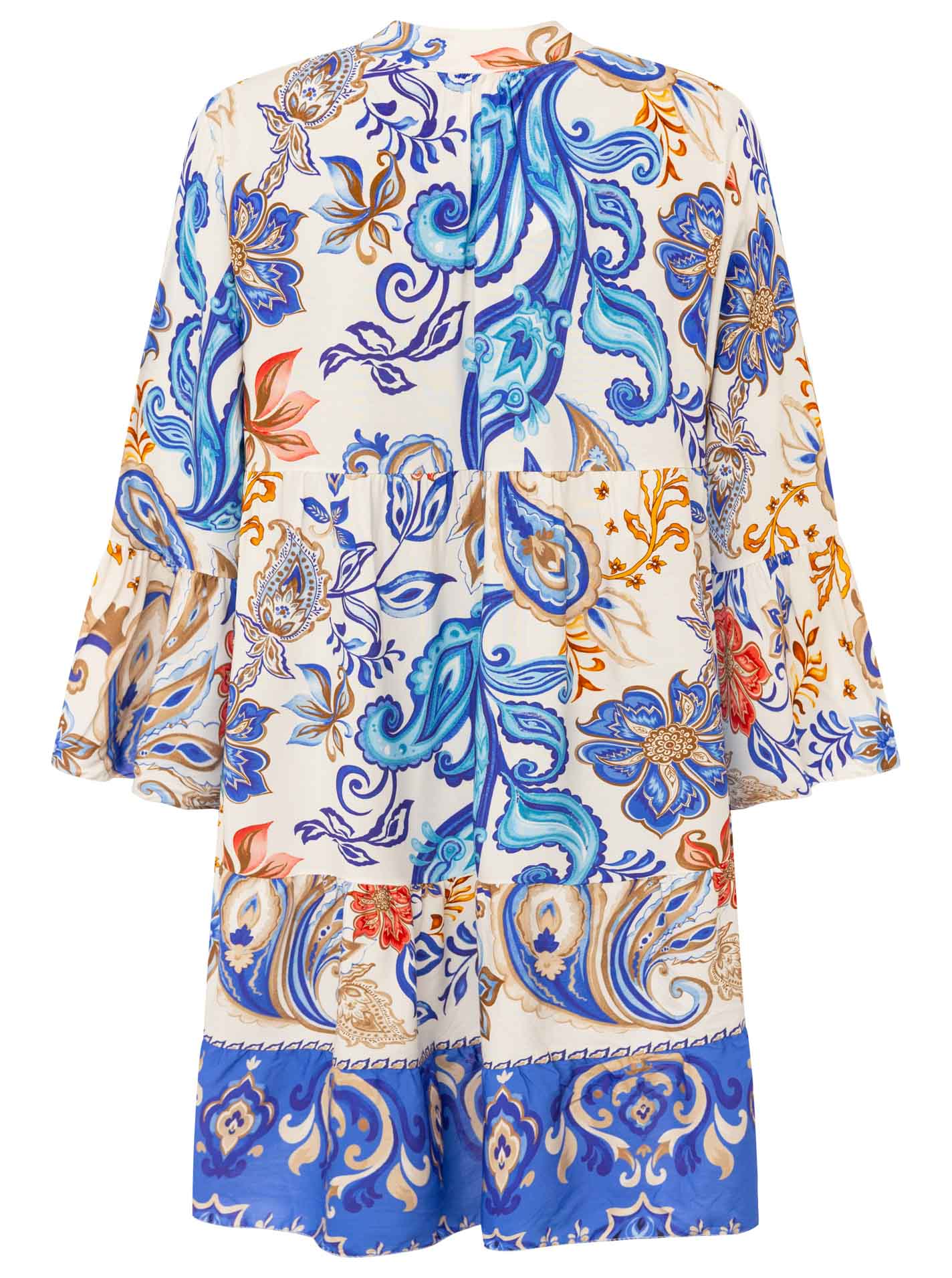 đź’• Zwillingsherz Kleid Viskose "The Summer Paisley" Blau
